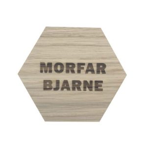 Design plade med morfar med navn