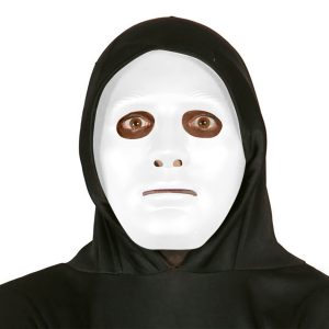 Hvid Uhyggelig Maske - One size