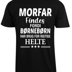 Morfar findes fars dag t-shirt - Sort