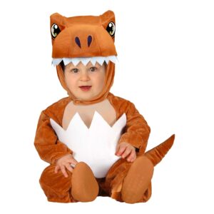 Brunt T-Rex Babykostume - 12-18 måneder