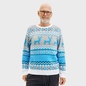 Traditionel Julesweater Blå - Herre