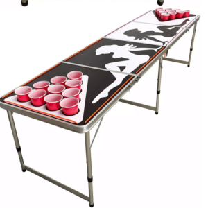 Beer Pong Bord med lys - kopper/bolde medfølger (foldbart)